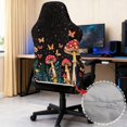 thumbnail image 5 of SCRAWLGOD Mushroom Butterfly Daisy Print Gaming Chair Cover with Armrest Covers Soft Stretchable Furniture Protector Universal Reclining Racing Gaming Chair, 5 of 9