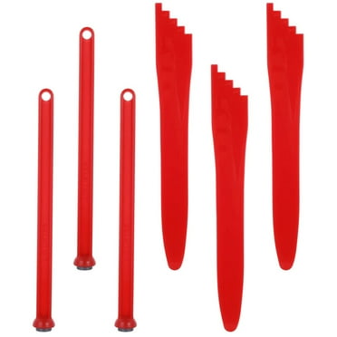 Canning Tools Kit includes 3pcs Bubble Popper Bubble Remover and 3pcs Jar Lid Lifter Magnetic Lid Lifter (Red)
