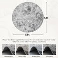 thumbnail image 2 of Abstract Area Rug x Modern Rugs for Living Room Neutral Machine Washable Rug Non Slip Carpet for Bedroom Office Living Room Dining Room Nursery Rug Grey &, 2 of 6