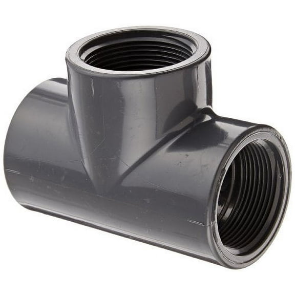 Spears 805 Series PVC Pipe Fitting, Tee, Schedule 80, 1-1/2" NPT Female