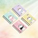 thumbnail image 3 of 4pcs Mini Cartoon Mini Notebook Diary Book Portable Notepad Pocket Travel Journal Notebook (Pink + Yellow + Green + Purple), 3 of 4