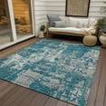 thumbnail image 6 of Addison Rugs Chantille Indoor/Outdoor Transitional Abstract Teal Washable Rectangle Rug, 3' x 5', 6 of 6