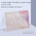 thumbnail image 4 of Dailycode Light Switch Plate Covers 2 Gang Wall Plate Plastics Outlet Covers for Kitchen Home Office Decor Light Pink Gold Marble, 4 of 8