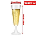 thumbnail image 4 of Champagne Flutes Plastic,1 Pack Wine Glasses,Disposable Champagne Glasses,5 Oz Clear Shot Cups,New Year Christmas Party Wedding Birthday Drinking Beer Water Dessert Cocktail Cups Bulk，Silver, 4 of 9