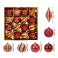 thumbnail image 2 of Christmas Ornaments,16 Pcs Christmas Ball Ornaments Set, Assorted Shatterproof Christmas Glittering Ornaments for Christmas Tree Decoration Xmas Holiday, 2 of 4