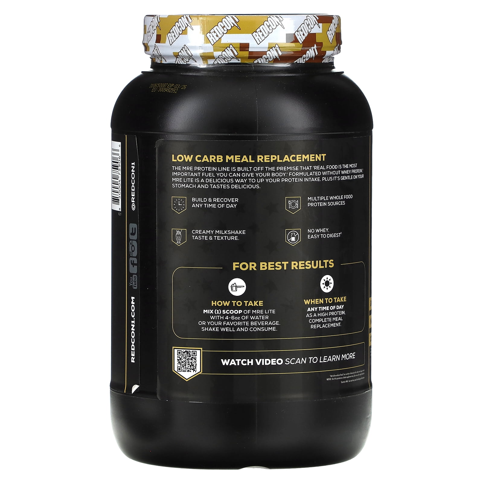 REDCON1 MRE LITE WHOLE FOOD PROTEIN- Banana Nut Bread
