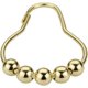 thumbnail image 2 of Shower Curtain Hooks Rings, Stainless Steel Rust-Resistant Shower Curtain Rings and Hooks-Set of 24-Polished Golden, 2 of 5