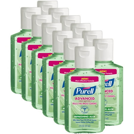 PURELL Advanced Refreshing Aloe Hand Sanitizer, 2 fl oz, Pack of 12
