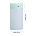 thumbnail image 3 of USB Tower Humidifier for Home, Office, Car: 400ml Capacity, Colorful Ambient Light, Multiple Spray Modes, Quiet Operation, Green Mini Desk Humidifier with Hydration Meter, 5.9x2.63 inches, 3 of 7