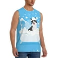 thumbnail image 2 of Disketp Collie In Bathtub Sleeveless Tshirts For Men, Muscle Shirts For Men Dry Fit Tank Top-Large, 2 of 8