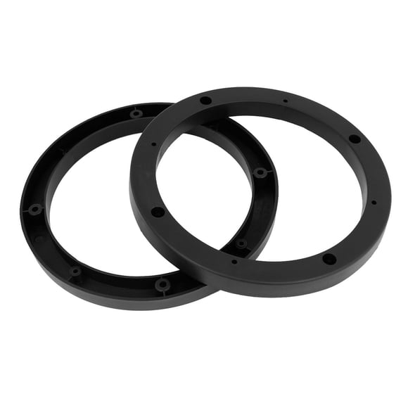 Unique Bargains 2 Pcs 7' Dia Black Plastic Speaker Spacers Extender Ring for Car