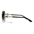 thumbnail image 3 of Womens Jewel Arm Hinge Metal Rim Butterfly Diva Sunglasses Black Smoke, 3 of 4