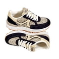 thumbnail image 4 of LUCKY STEP Womens Retro Chunky Sneakers Fashion Color Blocked Casual Shoes,Gold&Black, 4 of 6