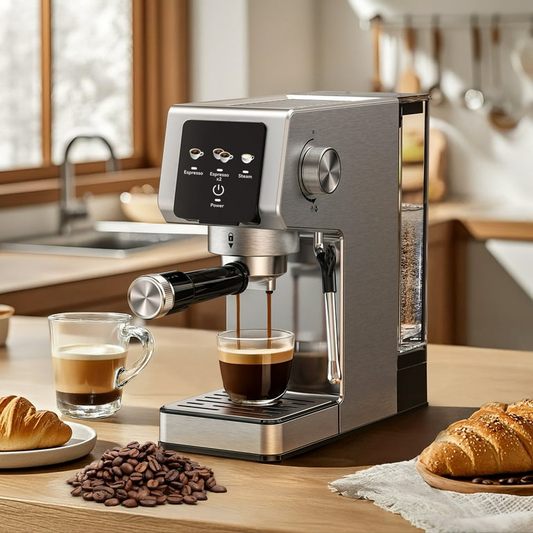 Juissiart Espresso Machine 20 Bar Stainless Steel with 40oz
