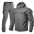 thumbnail image 2 of KKBOTIVE Men's Tracksuits 2 Piece Outfit Set Casual Athletic Cargo Jogging Pant Warm Up Sweat Suits Workout Sports Sets ( Grey Size: XXL ), 2 of 3
