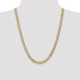 thumbnail image 2 of 10k Yellow Gold 7mm Curb Link Chain Necklace Pendant Charm, 2 of 9