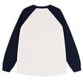 thumbnail image 2 of Jalioing Men's Pullover Tee Color Block Long Sleeve Dropped Shoulder T Shirts Casual Loose Crew Neck Tops, 2 of 3