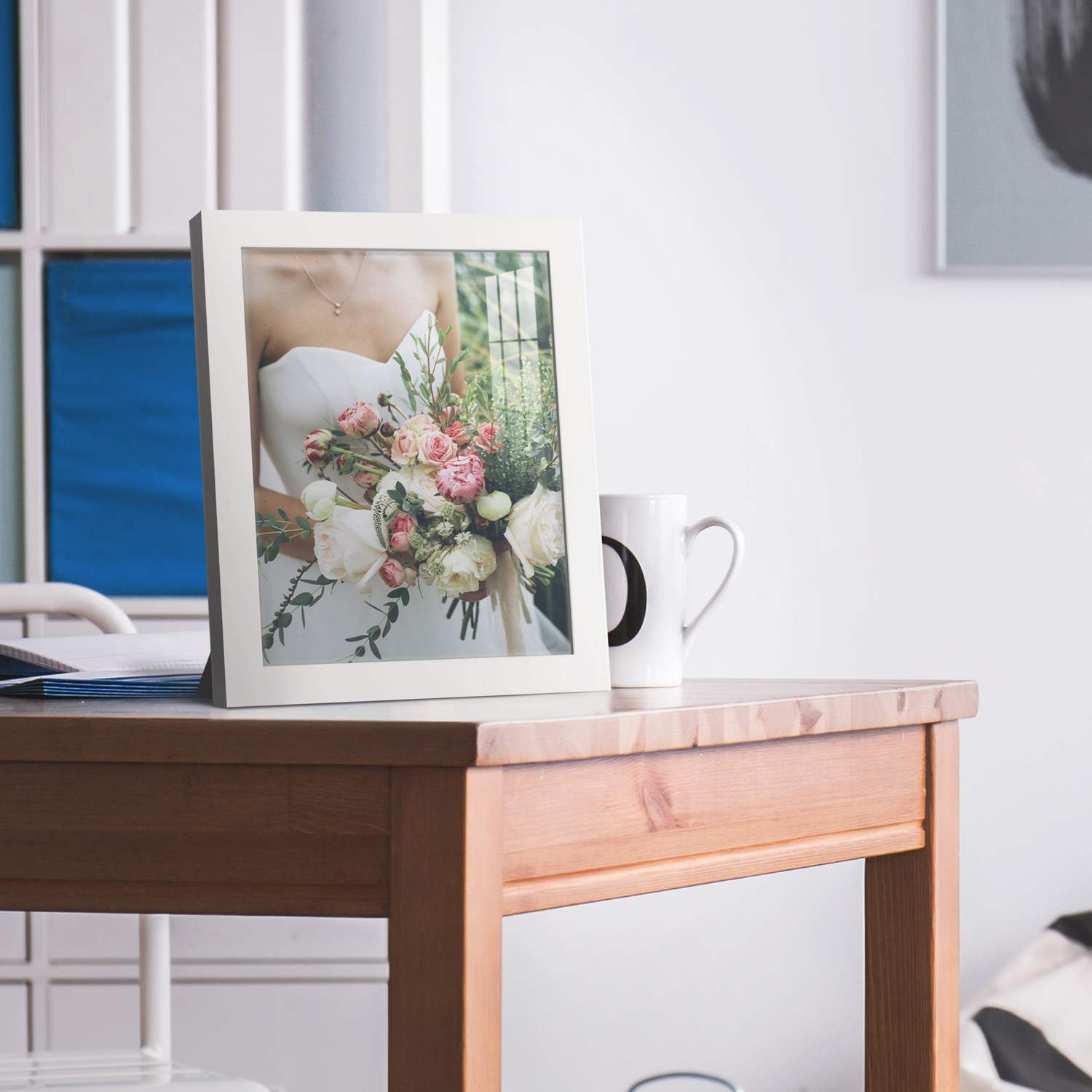 Modern 8 in. x 10 in. White Picture Frame (Set of 2)