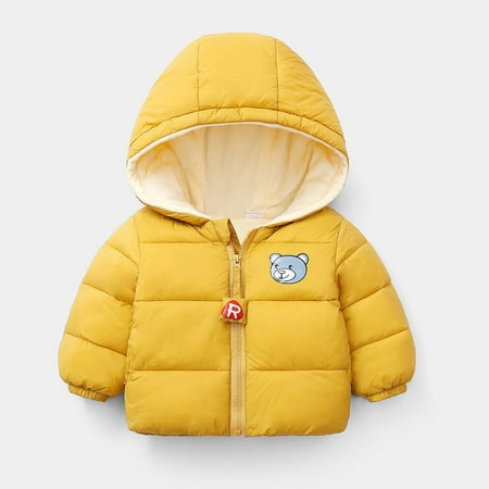 

RPVATI Toddler Baby Child Children Kids Long Sleeve Zip Up Fleece Coat Hooded Thicken Outerwear Warm Winter Clothes 1Y-9Y