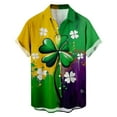 thumbnail image 2 of CLOISE Mens Short Sleeve Tops Casual St Patricks Day Big and Tall Green Shirts with Pockets Button Collared Holiday Irish Themed Pullover Holiday Blouses, 2 of 6