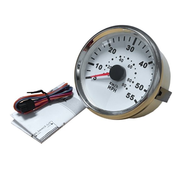 Waterproof Boat 85mm Speed Gauge 0-35 MPH 0-55 MPH 0-65 MPH Pressure Speedometer Pitot Tube Pressure Signal For Car Truck Yacht ,High Precision