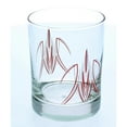 thumbnail image 5 of Pinstriped Rocks Glass, Red, 5 of 11
