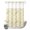 Yellow, Celadon, variant on No Hook Shower Curtain, Yellow Spring Floral Shower Curtains for Bathroom with See Through Top Window, Green Botanical Wildflower Blossoms Waterproof & Washable Bath Curtain Extra Long 72"x84"