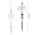 thumbnail image 3 of Y2K Syringe Bowknot Pendant Phone Straps Lanyard Fashion Pocket Keychain Strap Backpack Charm Car Keys Decoration Chain, 3 of 4