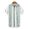 thumbnail image 4 of Mens Shirts Plus Size under $5 Short Sleeve Lapel Button Up Solid Color Casual Summer Shirt Green XL, 4 of 6