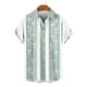 thumbnail image 4 of Blusa y camisa de manga corta con cuello vuelto Camisa casual para hombre Camisa de bolos vintage de manga corta Camisas de verano de playa cubana Camisa con botones Blusa para hombre Poliéster, 4 of 6