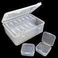 thumbnail image 3 of Caja de almacenamiento pequeña con tapa, 14 piezas, caja de plástico transparente y 1 caja de almacenamiento de plástico Rectangular grande para cuentas, joyas,, 3 of 6