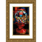 Colletta, TR 10x14 Gold Ornate Wood Framed with Double Matting Museum Art Print Titled - Gumball Machine IV