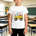 thumbnail image 2 of Little Boys Short Sleeve Shirts Tee Summer T-Shirts Casual Print Tee Loose Fit Round Neck Top for Back To School Clothes Size 6-7T, 2 of 4
