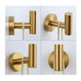 thumbnail image 5 of CROPD Bathroom Hardware Set 4-Piece Brushed Gold, SUS304 Stainless Steel Bathroom Fixtures Accessory Kit with Towel Hook X 2, Toilet Paper Holder and Rotary Towel Ring, Wall Mount, 5 of 9