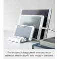 thumbnail image 4 of Yamazaki Home Phone and Tablet Stand - Aluminum, White, Aluminum, No Assembly, 4 of 7