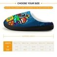 thumbnail image 2 of Kids Slippers Geometry Dash Geometry Dash House Slippers Warm Soft Plush Slipper Anti-Slip Winter House Shoes for Boys Girls, 2 of 7