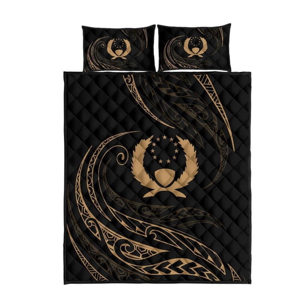 Juego de Cama Colcha Islas Pohnpei - Oro - Estilo Frida