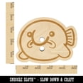 thumbnail image 2 of Kawaii Sad Blobfish Wood Buttons for Crochet Knitting Sewing DIY Craft - 1.25 Inch Large (5pcs), 2 of 7
