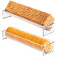 thumbnail image 1 of 2 Pzas de Bandeja Transparente para Galletas, Bandeja para Servir Galletas, Soporte Rectangular para Galletas, Soporte de Acrílico para Servir Galletas para el Hogar, Fiestas y Charcutería, 1 of 1