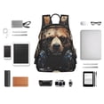 thumbnail image 4 of Balery Urban Bear With Headphones Mochila ligera para hombre y mujer: duradera e impermeable, ideal para la escuela, el trabajo, viajes y uso diario., 4 of 7