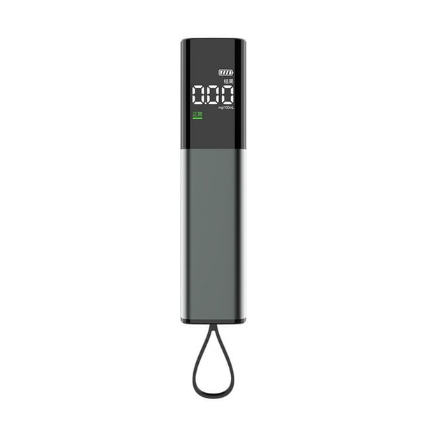 Inteprter Alcoholímetro estable de tamaño pequeño, alcoholímetro portátil con pantalla USB, alcoholímetro rápido y de alta precisión Electrónica