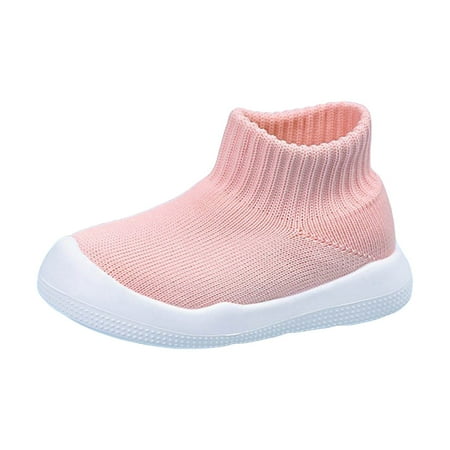 eileial Toddler Shoes Boys Girls Breathable Walking Sneakers Mesh Running Shoes Tennis Barefoot Shoes Red 3-3.5 Years