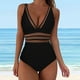 thumbnail image 2 of MKLEKYY Trajes De Baño Dama Women Mesh 1 Piece Swimwear Push Up Padded Bikini Swimsuit Training Athletic Swimwear Sport Shirred Tank Swimwear Vintage Bathing Suits, 2 of 6