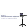 thumbnail image 7 of Flash Furniture Eve Sit to Stand Mobile Laptop Desk/Speaker's Lectern with Wheels, Black, 7 of 7