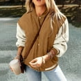 thumbnail image 6 of UQJfacai Corduroy Jacket Women Fuzzy Sherpa Long Sleeve Button Down Winter Coats Color Block Patchwork Warm Casual Outerwear with Pockets, 6 of 9