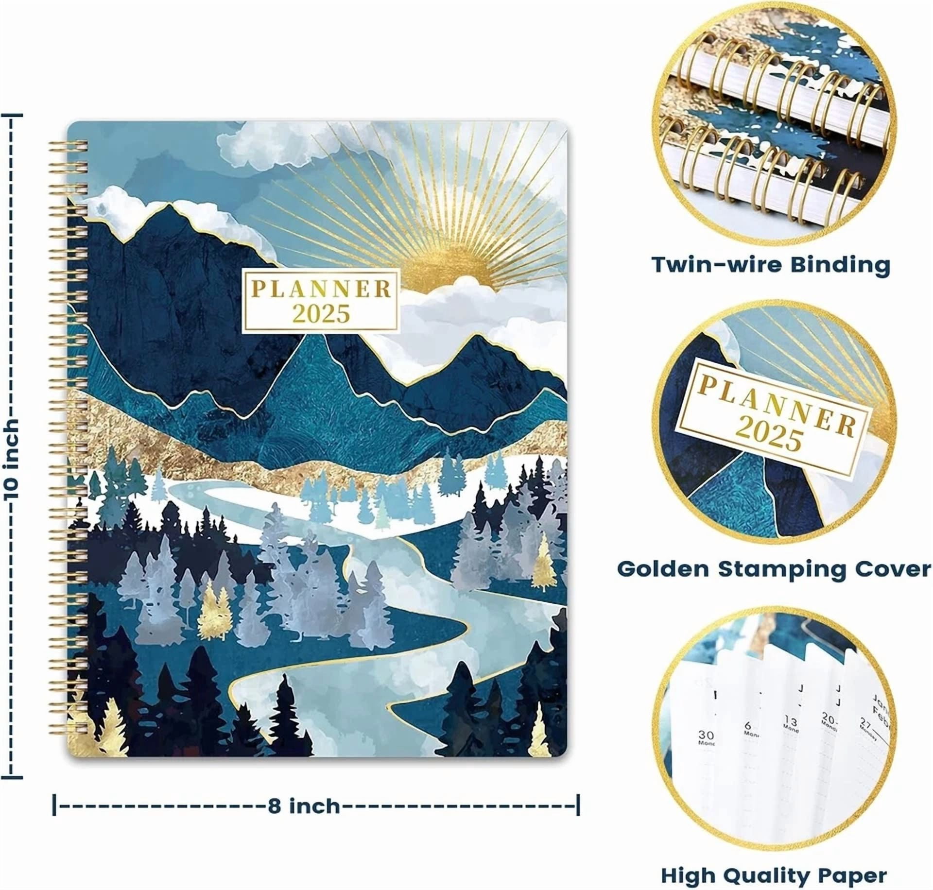 2025 Planner - 2025 Weekly Planner Spiral Bound, Weekly & Monthly Planner With