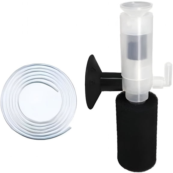 HIBIBUD Mini Aquarium Filter Air Driven Sponge Filter for Small Fish Tank 0.5-5 Gallon