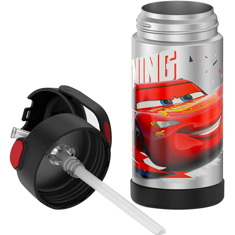 Disney Pixar Cars Lightening McQueen Stainless Steel Thermos Hot Cold Food  10 oz