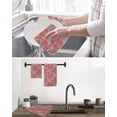 thumbnail image 6 of Red Garden Kitchen Dish Towels for Drying Dishes Set of 2, Modern Art Retro Building Trees Landscape Waffle Weave Microfiber Terry Hand Tea Bathroom Towels Quick Dry & Absorbent Towel 12x12, 6 of 7