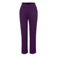 thumbnail image 4 of iHPH7 Dress Pants Women, Work Pants Women, Business Casual Pants for Women, Trousers Pants for Women, Elastic Waist Pants for Women, Purple M, 4 of 9